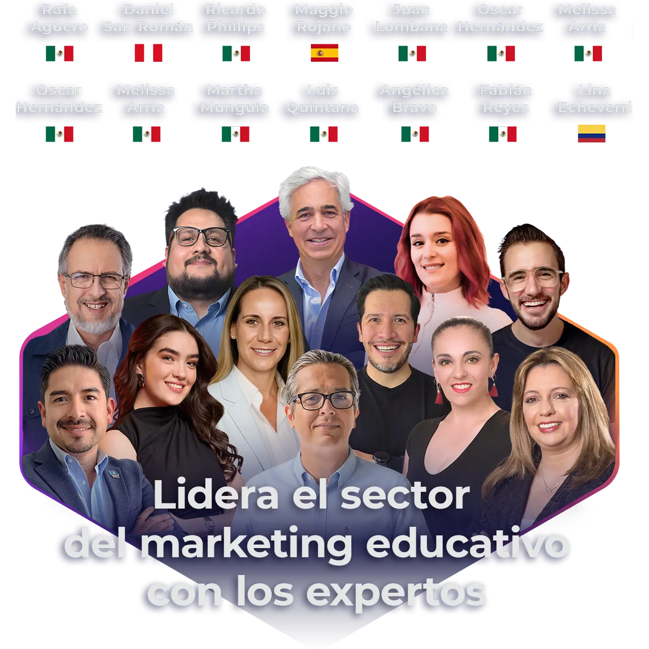 Aprende a captar y retener más alumnos con Juan Lombana, Melissa Arria, Rafa Agüero, Maggie Rojano, Daniel San Román, Ricardo Phillips, Oscar Hernández, Martha Munguía, Luis Quintana, Fabián Reyes, Angélica Bravo y Lina Echeverri en CIMEDU8