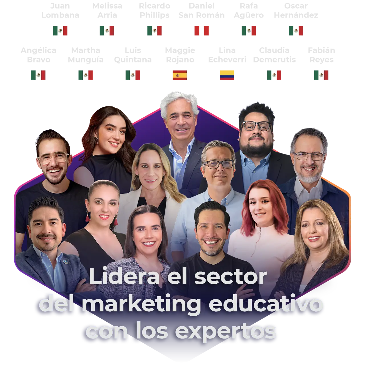 Aprende a captar y retener más alumnos con Juan Lombana, Melissa Arria, Rafa Agüero, Maggie Rojano, Daniel San Román, Ricardo Phillips, Oscar Hernández, Martha Munguía, Luis Quintana, Fabián Reyes, Angélica Bravo y Lina Echeverri en CIMEDU8