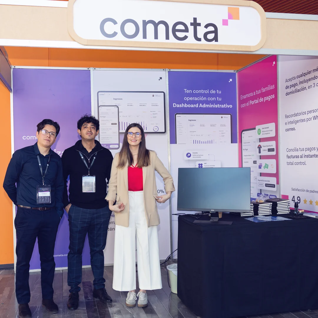 Stand de Cometa, patrocinador de CIMEDU